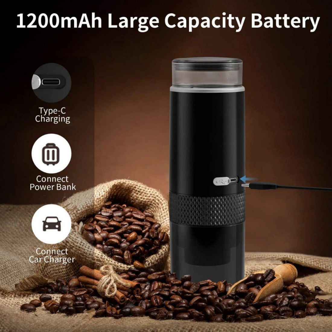 New Coffee Maker Electric Capsule Ground Coffee Brewer Portable Coffee Machine Fit Coffee Powder and Coffee Capsule